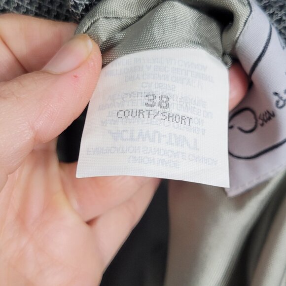 Oscar de la Renta Vintage Men's Oversized Gray Black Wool Blend Blazer Professor - Picture 10 of 14